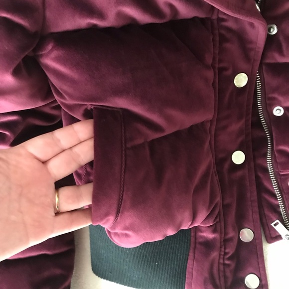 Missguided Bomber Jacket Burgundy Size S - Picture 6 of 9